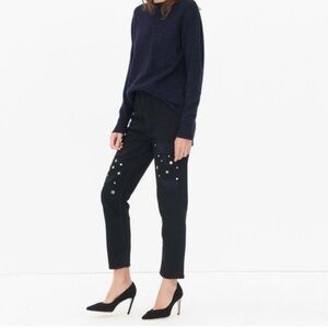 Sandro Paris Rudie Studded High Waisted Jeans